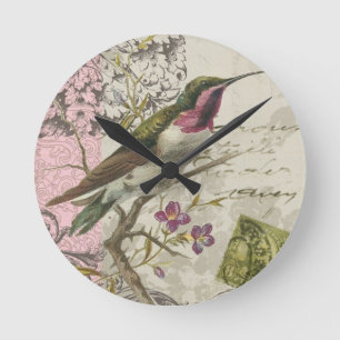 Hummingbird...wandklok Ronde Klok