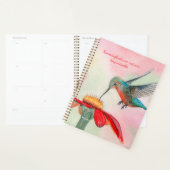 Hummingbird watercolor art planner (Display)