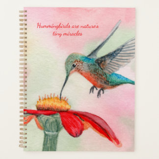 Hummingbird watercolor art planner
