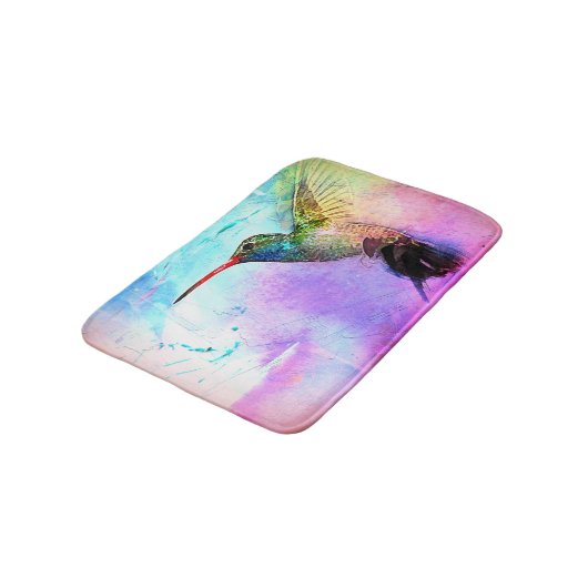 Hummingbird & Watercolor Badmat (Gekanteld)