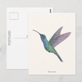 Hummingbird Watercolor Briefkaart (Voorkant / Achterkant)