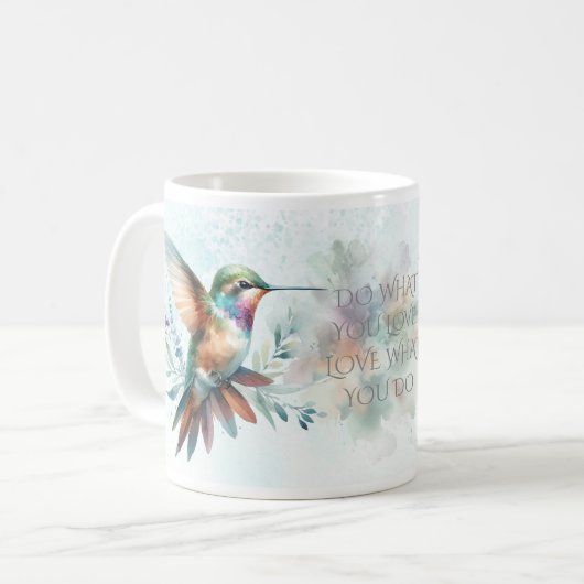 Hummingbird Watercolor Koffiemok (Voorkant links)