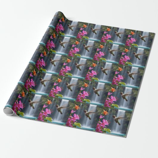 Hummingbird Waterfall Park, Cadeaupapier (Uitgerold)