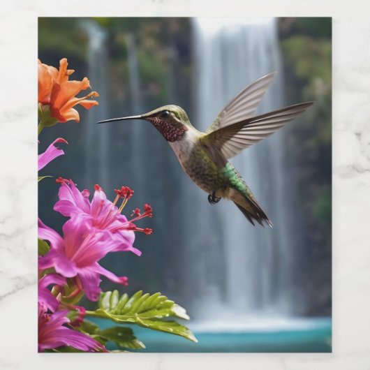 Hummingbird Waterfall Park, Wijn Etiket (Enkel label)