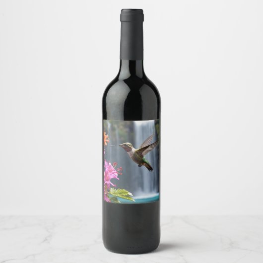 Hummingbird Waterfall Park, Wijn Etiket (Voorkant)