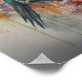 Hummingbird Waterverf Art Print Poster (Hoek)