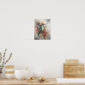 Hummingbird Waterverf Art Print Poster (Keuken)