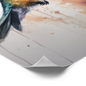 Hummingbird Waterverf Art Print Poster (Hoek)