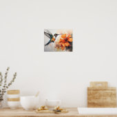 Hummingbird Waterverf Art Print Poster (Keuken)