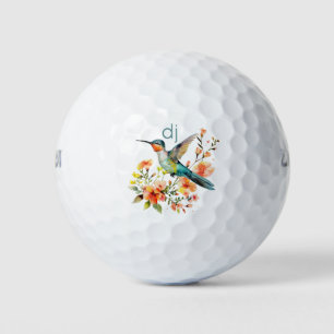 Hummingbird Waterverf Illustratie Monogram Golfballen