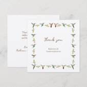 Hummingbird Wedding Bedankkaart (Voorkant / Achterkant)