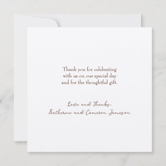 Hummingbird Wedding Bedankkaart (Achterkant)