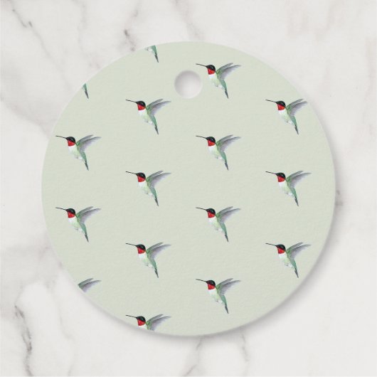 Hummingbird Wedding Favor Labels (Achterkant)