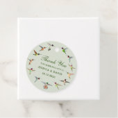 Hummingbird Wedding Favor Labels (In situ)