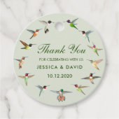 Hummingbird Wedding Favor Labels (Voorkant)