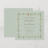 Hummingbird Wedding Invitation (Voorkant / Achterkant)