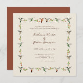 Hummingbird Wedding Invitation (Voorkant / Achterkant)