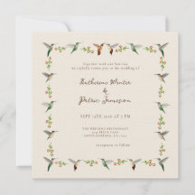 Hummingbird Wedding Invitation
