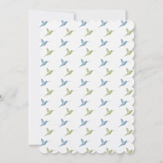 Hummingbird Wedding Kaart (Achterkant)