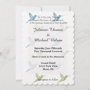 Hummingbird Wedding Kaart