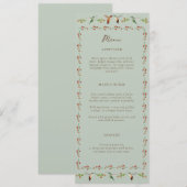 Hummingbird Wedding Menu (Voorkant / Achterkant)