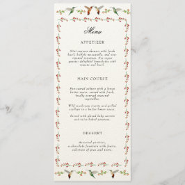 Hummingbird Wedding Menu