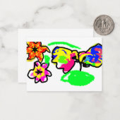 Hummingbird Wedding Notitiekaartje (Voorkant / Achterkant in situ)