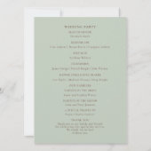 Hummingbird Wedding Program (Achterkant)