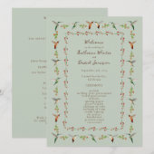 Hummingbird Wedding Program (Voorkant / Achterkant)