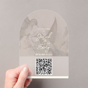 Hummingbird Wedding QR Code Uitnodiging