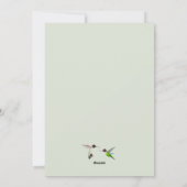 Hummingbird Wedding RSVP Uitnodiging (Achterkant)
