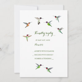 Hummingbird Wedding RSVP Uitnodiging
