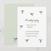 Hummingbird Wedding RSVP Uitnodiging (Voorkant / Achterkant)
