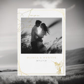 Hummingbird Wedding Save the Date Zwart-wit Folie Uitnodiging