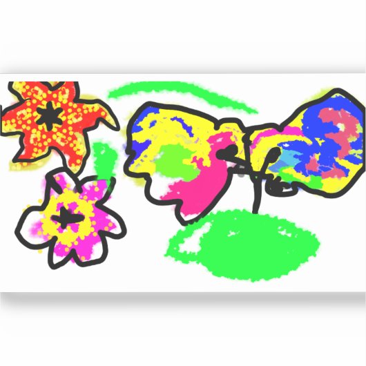 Hummingbird Wedding Sticker (Voorkant)