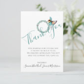 Hummingbird Wedding Wreath Weddenschap Hartelijk d Bedankkaart (Staand voorkant)