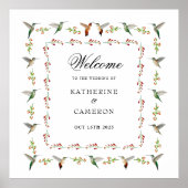 Hummingbird Welcome Wedding Poster (Voorkant)