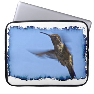 Hummingbird White Edge Laptop Sleeve
