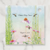 Hummingbird & Wildflower Baby Shower Bedankjes Labels (Achterkant)