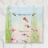 Hummingbird & Wildflower Baby Shower Bedankjes Labels (Voorkant)