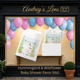 Hummingbird & Wildflower Baby Shower Bedankzakje