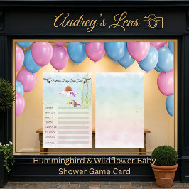 Hummingbird & Wildflower Baby Shower Flyer