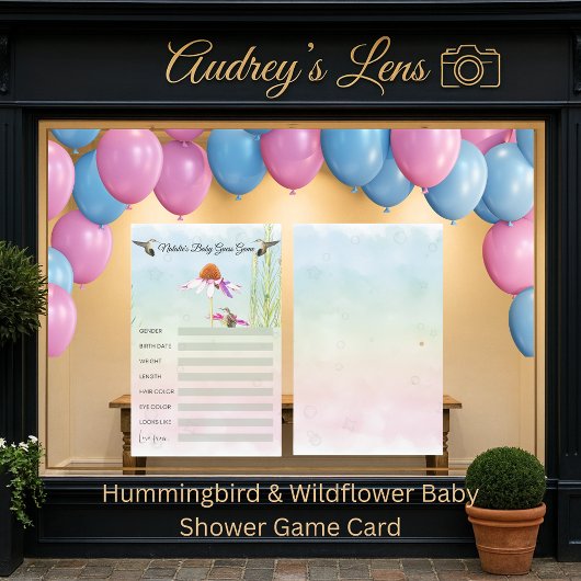 Hummingbird & Wildflower Baby Shower Flyer