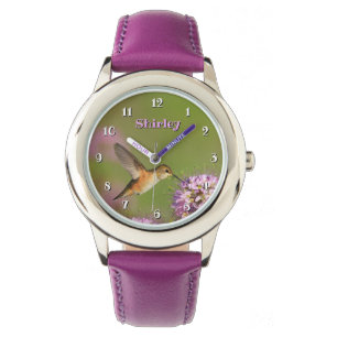 Hummingbird Wildflower Girls Horloge