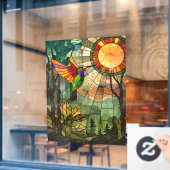 Hummingbird Window Cling Raamsticker (Cafe Raam)