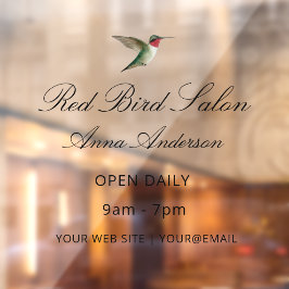 Hummingbird Window Cling Raamsticker