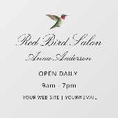 Hummingbird Window Cling Raamsticker (Vel)