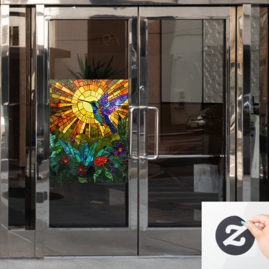 Hummingbird Window Cling Raamsticker (Kantoordeur)