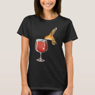 Hummingbird Wine Passion Animal Bird Fans Drink T-shirt