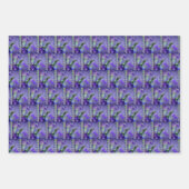 Hummingbird with hydrangeas, roses, purple back wr inpakpapier vel (Voorkant 3)